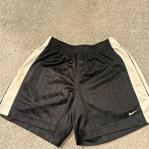 Nike Black Shorts with White Stripes down side Kids size L